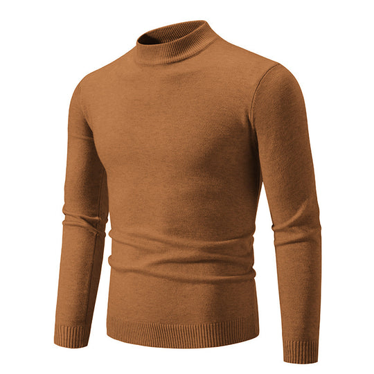 Herren modischer Rollkragenpullover aus feiner Strickqualität Heidi-Mode