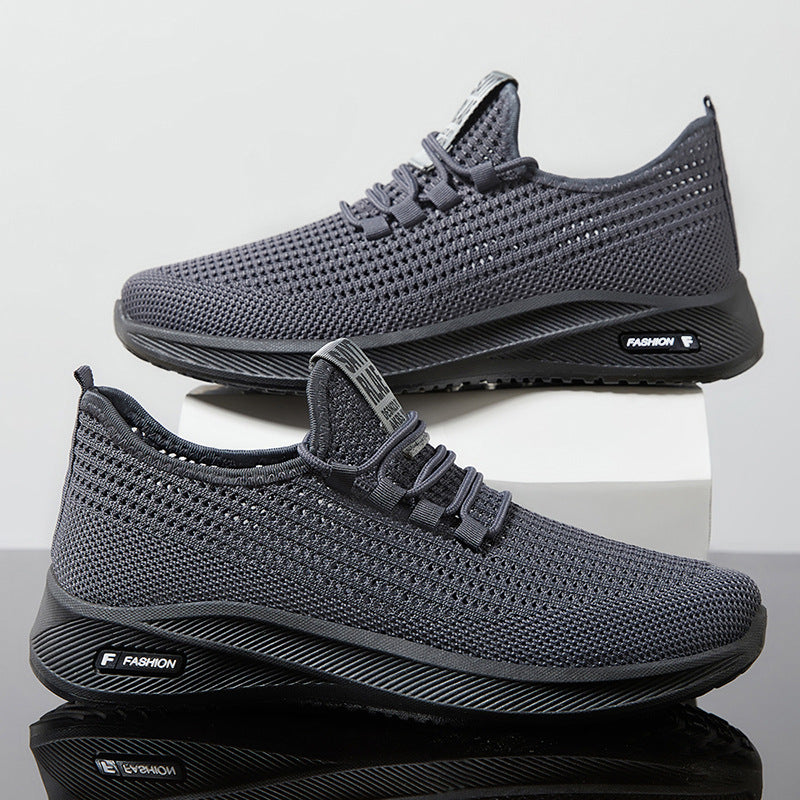 Herren Atmungsaktive Laufschuhe mit elastischer Schnürung und dämpfendem Fußbett Heidi-Mode