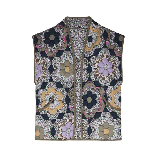 Damen Patchwork-Weste Heidi-Mode