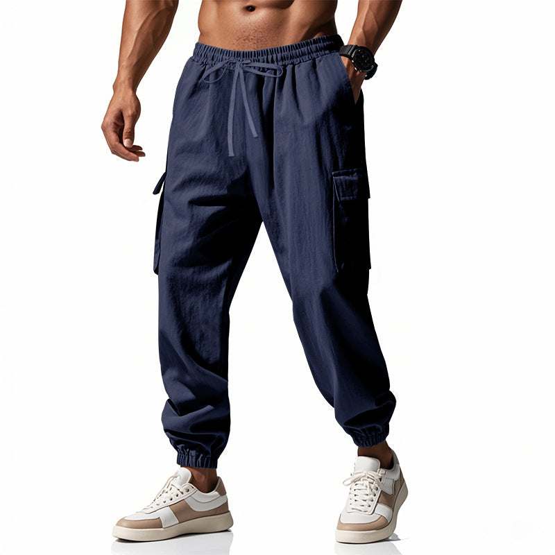 Herren Cargo-Hose mit elastischem Bund und praktischen Seitentaschen Heidi-Mode