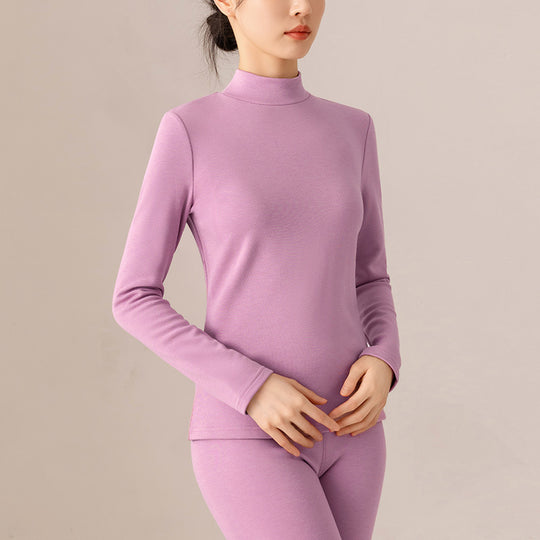 Damen Sportoberteil mit stylischem Rollkragen und trendiger Crop-Länge Heidi-Mode