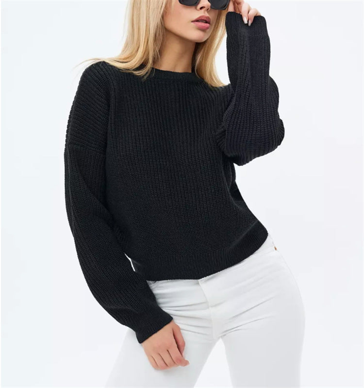 Damen lässiger Strickpullover Heidi-Mode