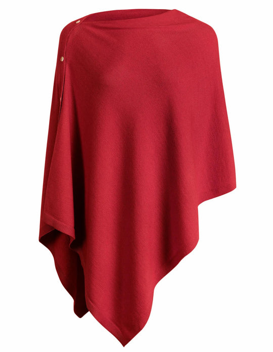 Damen vielseitiger Poncho aus hochwertiger Materialmischung Heidi-Mode