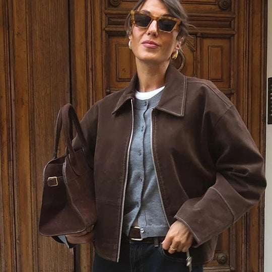Damen Elegante Oversized-Jacke im lässigen Stil Heidi-Mode