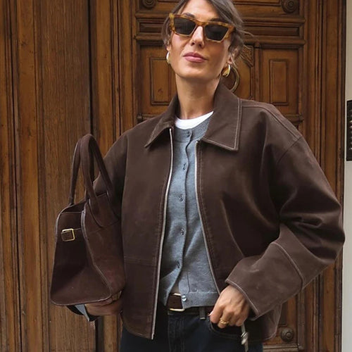 Damen Elegante Oversized-Jacke im lässigen Stil Heidi-Mode