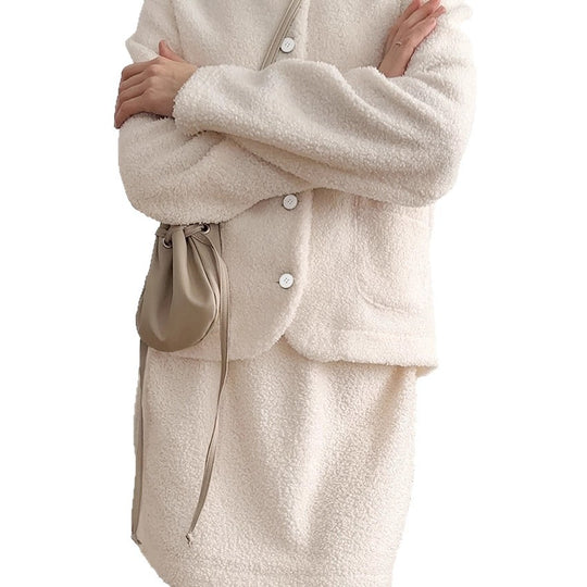 Damen Kuschelige Sweaterkleid Heidi-Mode