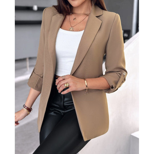 Damen elegante Blazerjacke mit modischem Schnitt Heidi-Mode