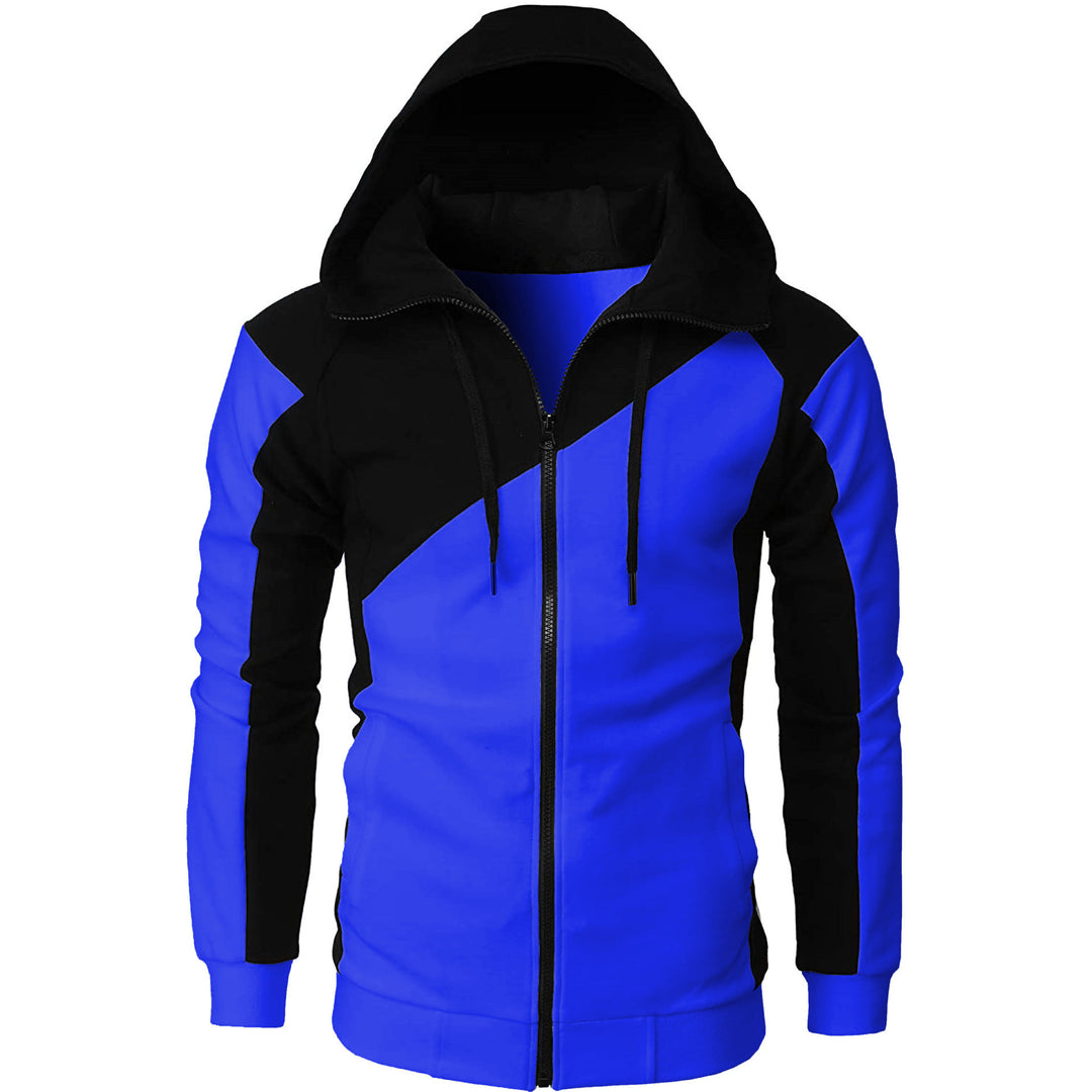 Herren Sportliche Kapuzenjacke mit kontrastierenden Farbakzenten Heidi-Mode