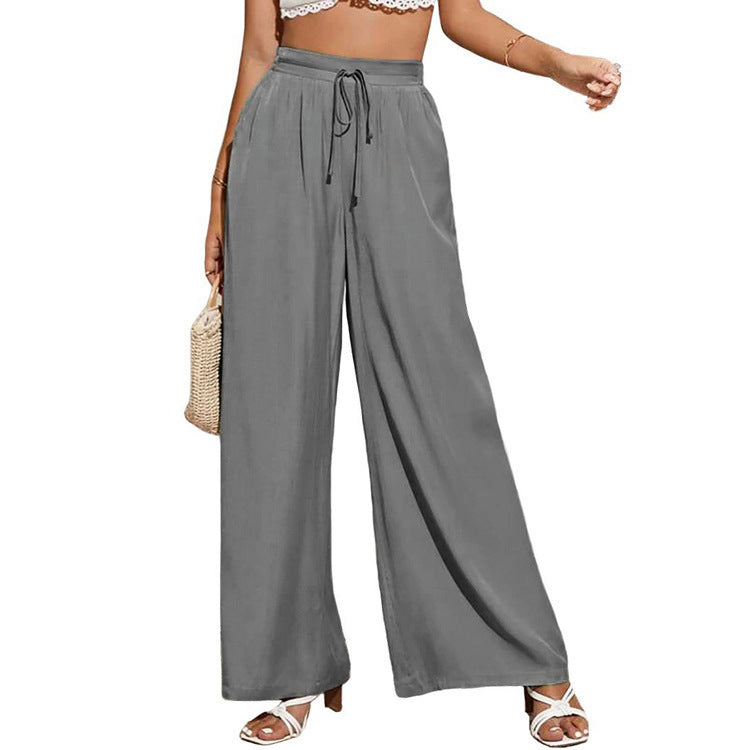 Damen weite Sommerhose mit hohem Bund Heidi-Mode