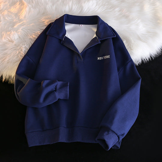Femme Cropped Polo Sweatshirt mit besticktem Detail Heidi-Mode