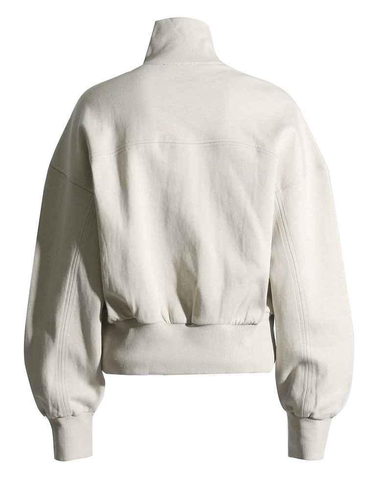 Damen innovative Sweatjacke mit einzigartigem Zip-Design und lässigem Schnitt Heidi-Mode