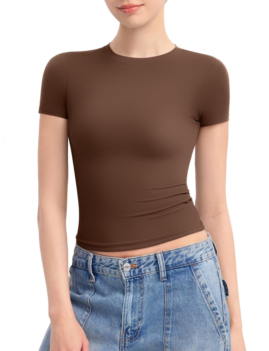 Damen Figurbetontes T-Shirt Heidi-Mode