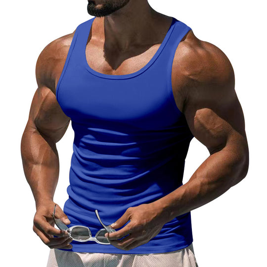 Herren atmungsaktives Sport-Tanktop mit körperbetontem Schnitt und feuchtigkeitsregulierendem Material Heidi-Mode