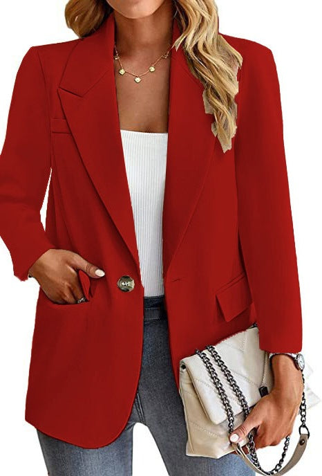 Damen Blazer mit modischen Taschen und elegantem Schnitt Heidi-Mode