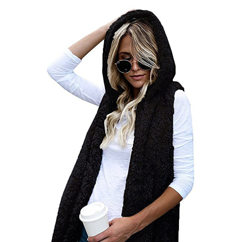 Damen Zarte Fleece-Weste mit praktischen Taschen und offenem Schnitt Heidi-Mode