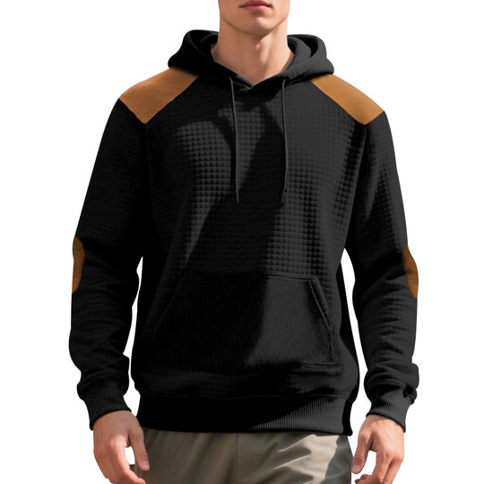 Herren Hoodie mit strukturiertem Stoff und kontrastierenden Details Heidi-Mode