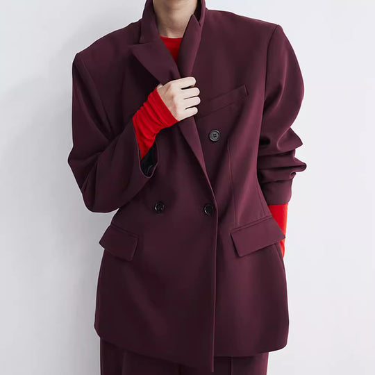 Damen Oversized Blazer mit doppelter Knopfleiste und modernem Schnitt Heidi-Mode