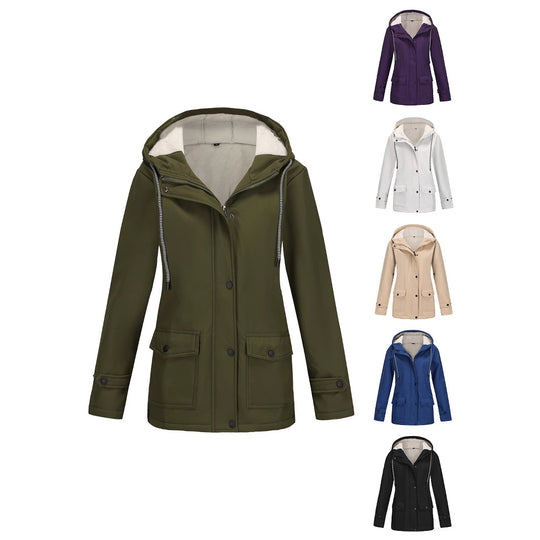 Damen Funktionale Winterjacke mit Fleece-Futter und Kapuze Heidi-Mode
