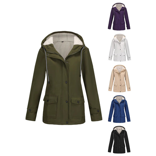 Damen Funktionale Winterjacke mit Fleece-Futter und Kapuze Heidi-Mode