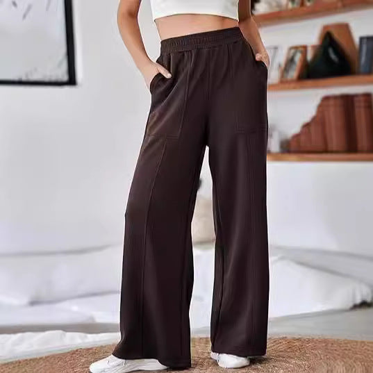 Damen Bequeme und stilvolle Freizeit-Hosen mit elastischem Bund und praktischen Taschen Heidi-Mode