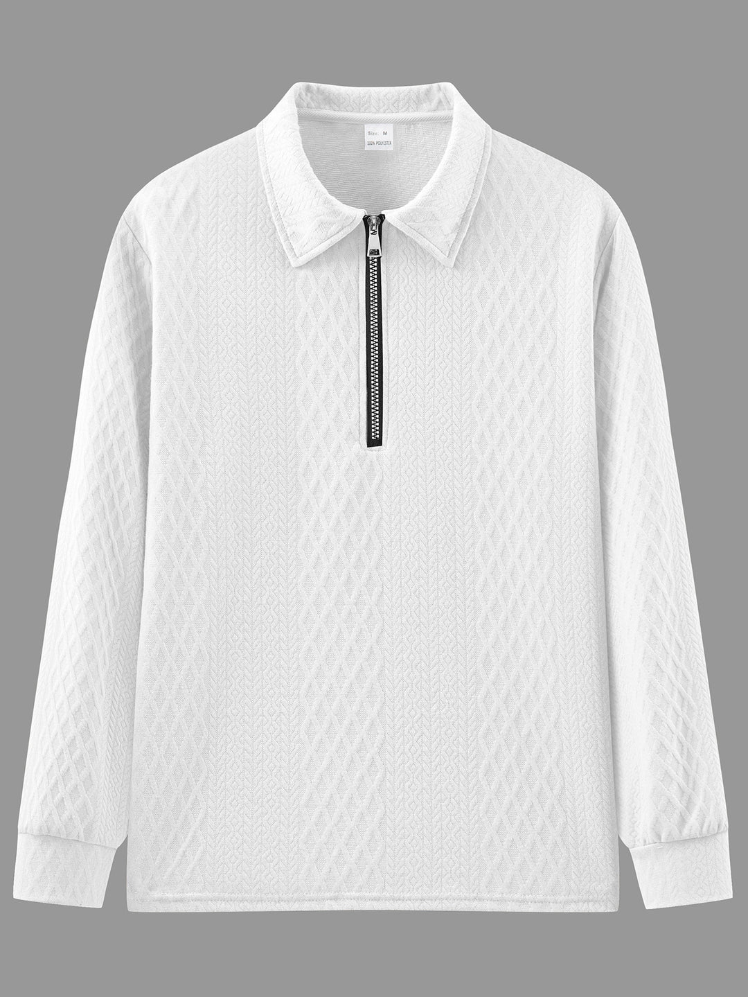 Herren Sweatshirt mit modischem Stehkragen und strukturiertem Design Heidi-Mode