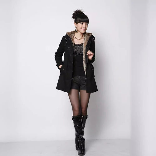 Damen Langer Winterparka mit weichem Innenfutter von Heidi-Mode