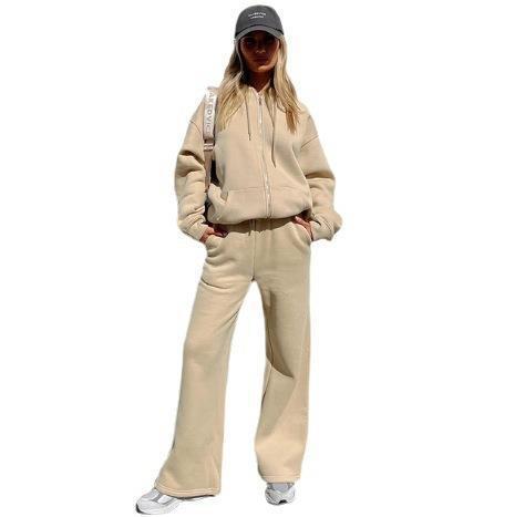 Damen Sportliches Sweatshirt-Set mit Kapuze und weichen Materialien Heidi-Mode