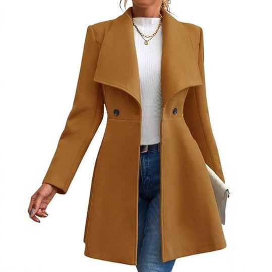Damen schicke Übergangsjacke mit weitem Kragen Heidi-Mode