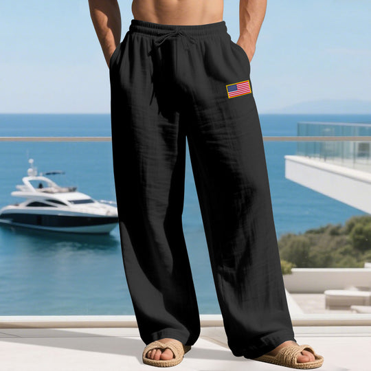 Herren lässige Freizeithose mit elastischem Bund und praktischen Seitentaschen Heidi-Mode