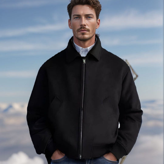 Herren Fleecejacke im sportlichen Stil mit praktischem Reißverschluss und seitlichen Taschen Heidi-Mode