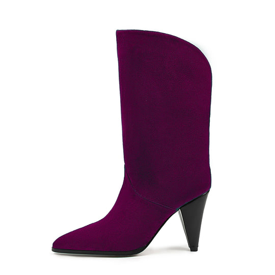 Femme High-Heeled Western-Style Ankle Boots Heidi-Mode