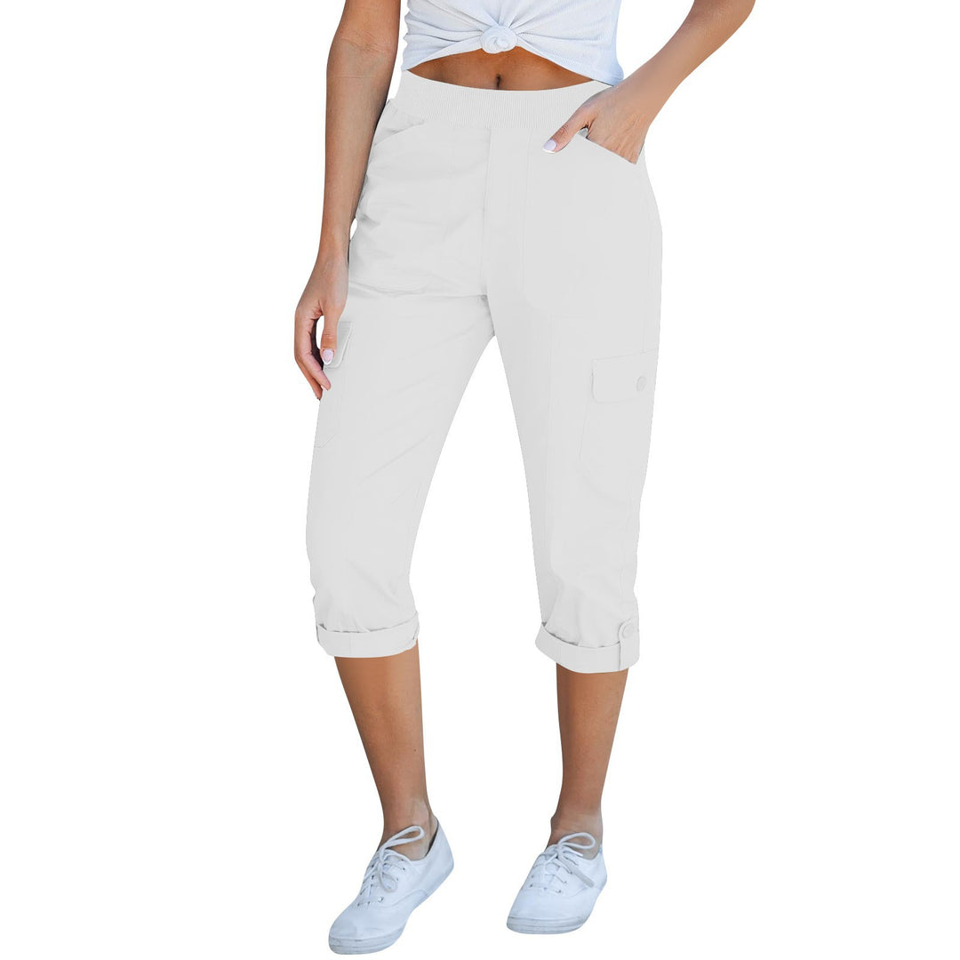 Damen Cargo-Hosen mit elastischem Bund und praktischen Taschen Heidi-Mode