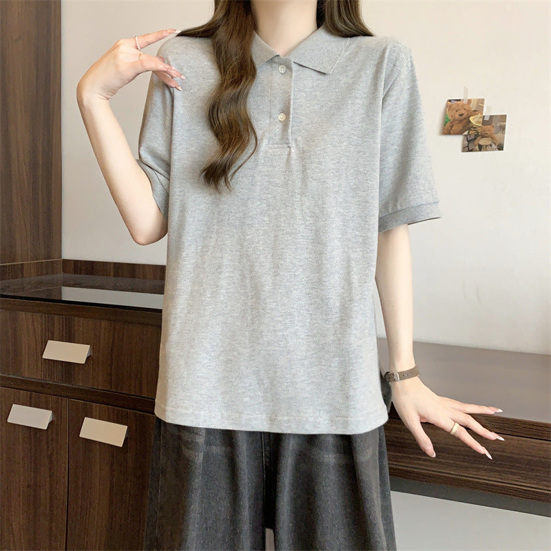 Damen Casual Polo-Shirt mit kurzen Ärmeln Heidi-Mode