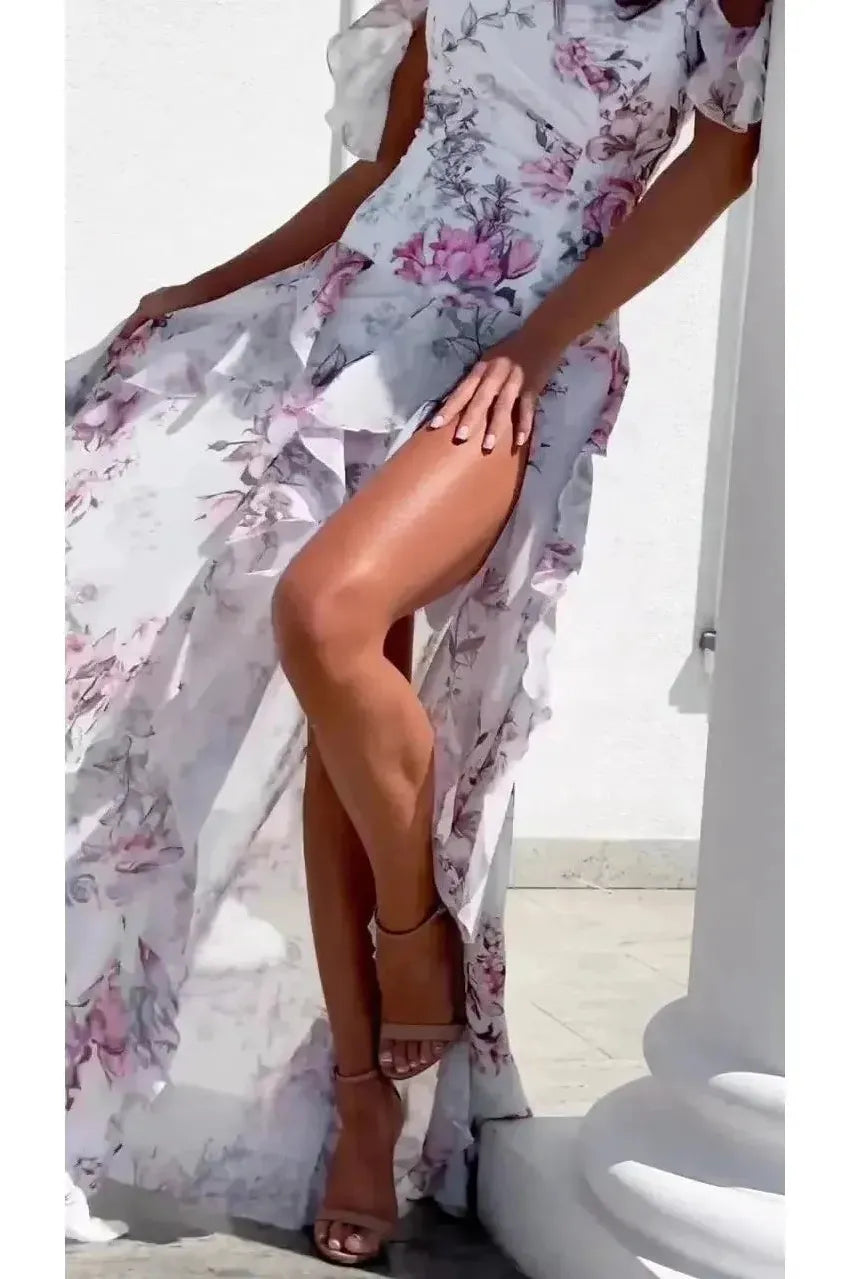 Heidi-Mode | Lockeres Langes Blumenkleid