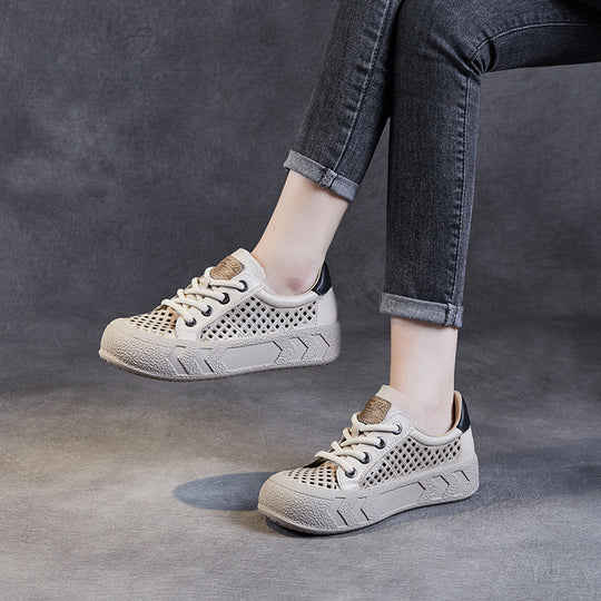 Herren Freizeit Atmungsaktive Mesh Sneaker mit Texturiertem Außensohle Heidi-Mode