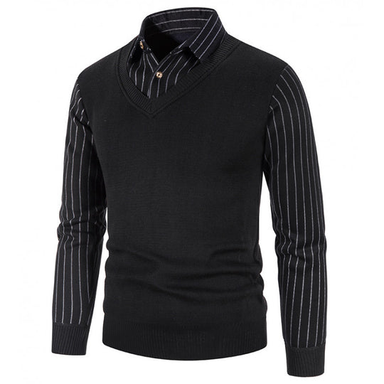 Herren eleganter V-Ausschnitt Pullover Heidi-Mode
