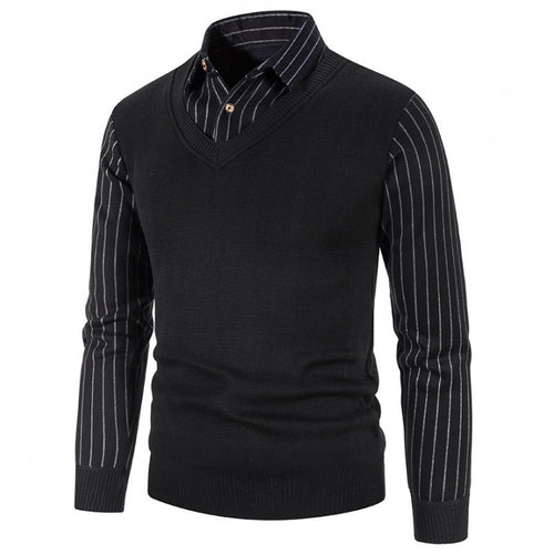 Herren eleganter V-Ausschnitt Pullover Heidi-Mode