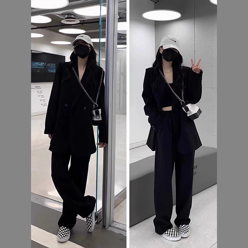 Femme maßgeschneiderter übergroßer Blazer und Hosenanzug Set Heidi-Mode