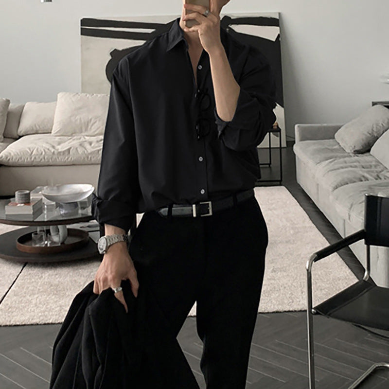 Herren Oversize-Hemd aus atmungsaktiver Baumwolle mit lässigem Schnitt Heidi-Mode