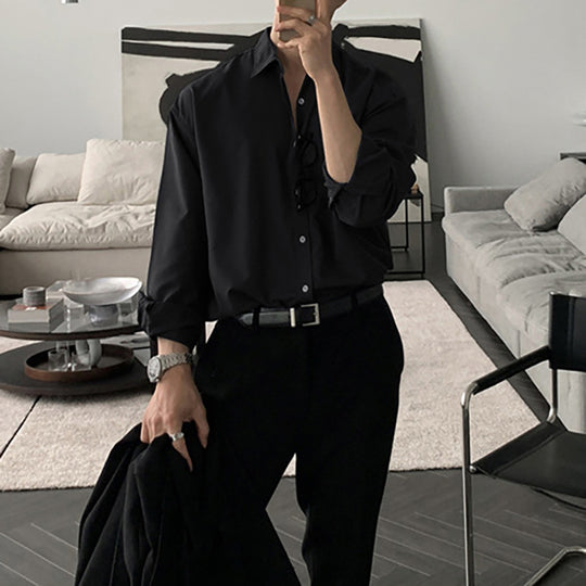 Herren Oversize-Hemd aus atmungsaktiver Baumwolle mit lässigem Schnitt Heidi-Mode