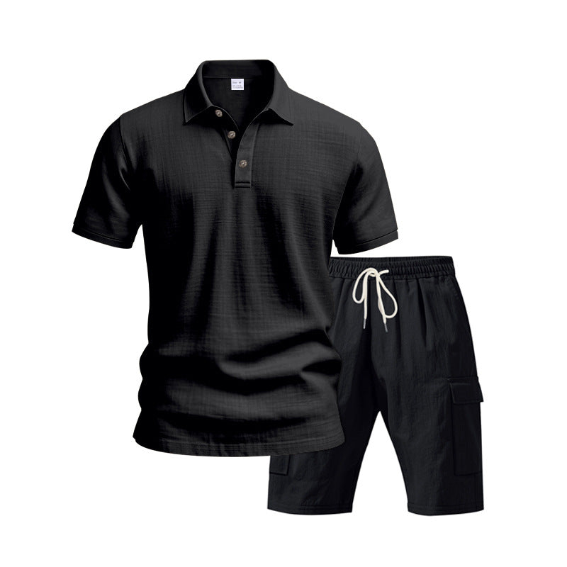 Herren Freizeit-Set mit atmungsaktivem Polo-Shirt und komfortablen Shorts Heidi-Mode
