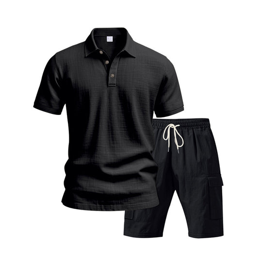 Herren Freizeit-Set mit atmungsaktivem Polo-Shirt und komfortablen Shorts Heidi-Mode