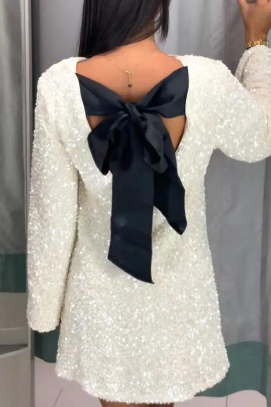 Heidi-Mode | Langarm Loser Paillettenkleid