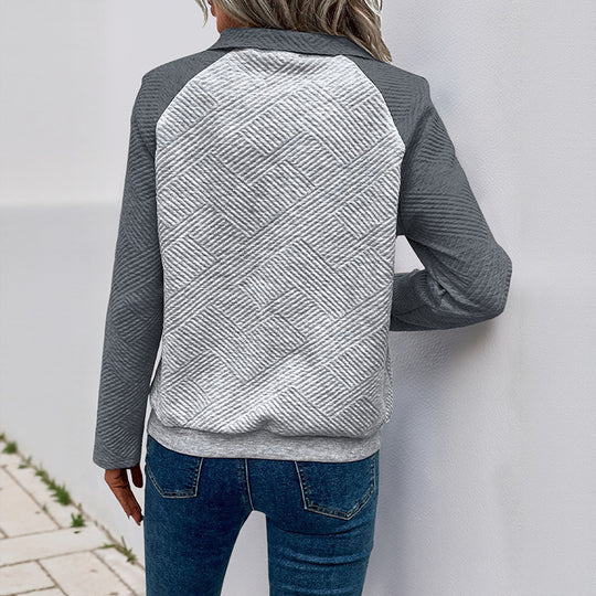 Damen Kapuzenpullover mit strukturiertem Design und praktischem Kängurutaschen-Detail Heidi-Mode