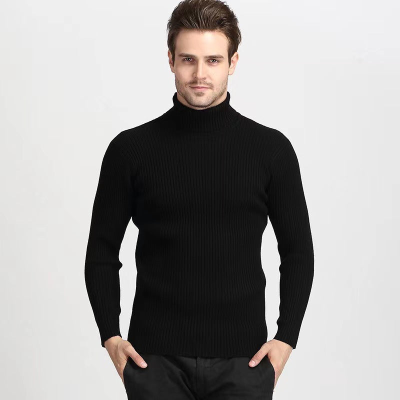 Herren Rollkragenpullover mit feiner Rippenstruktur und hohem Tragekomfort Heidi-Mode
