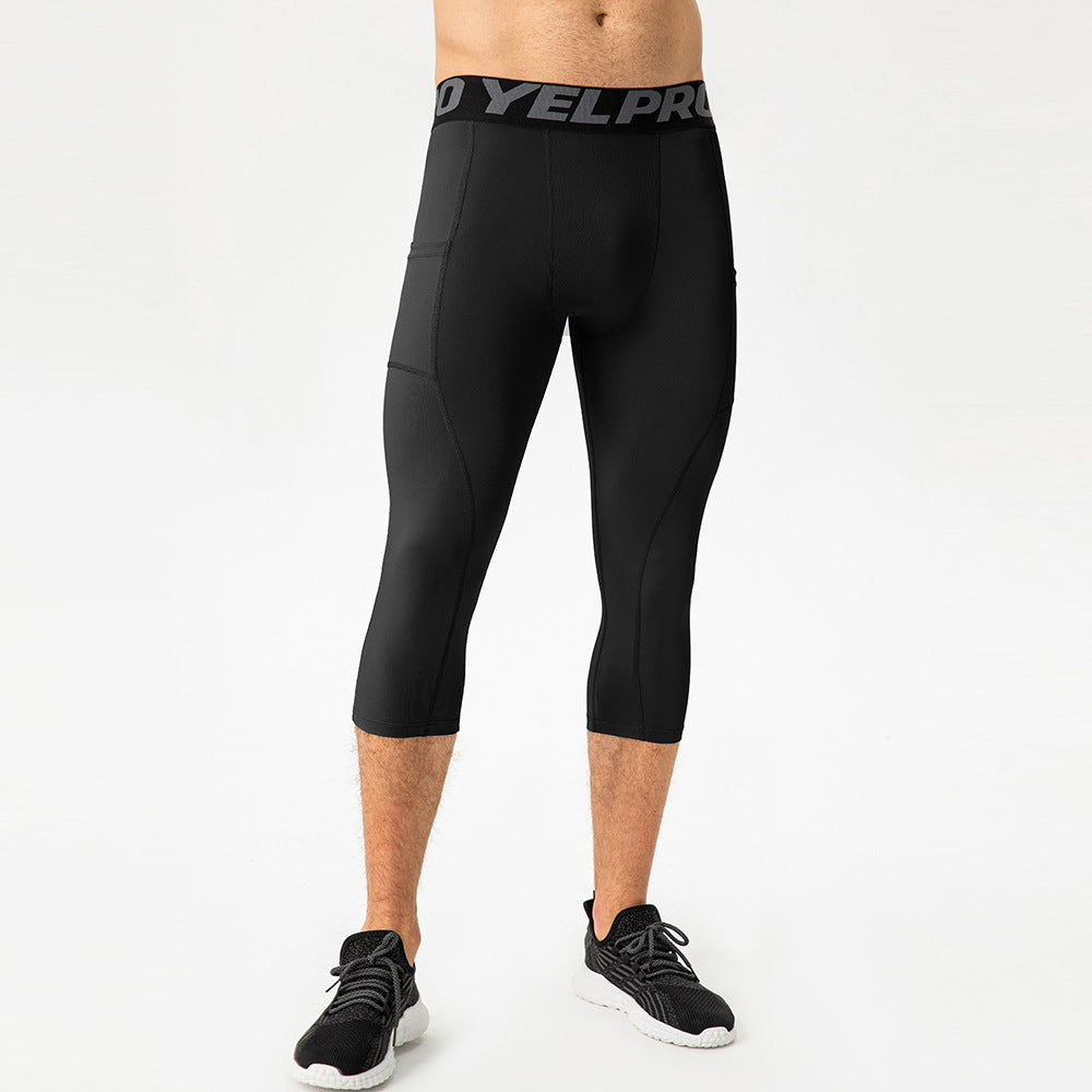 Herren Sportliche Kompressions-Leggings mit praktischen Taschen und atmungsaktiver Technologie Heidi-Mode