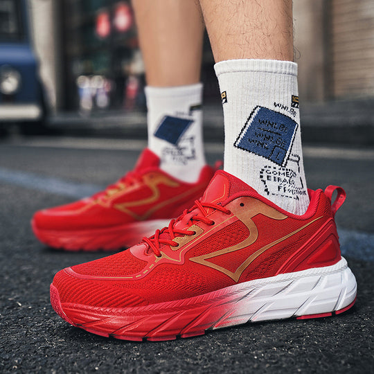 Herren Hochleistungs-Laufschuhe mit atmungsaktivem Mesh-Obermaterial und Stoßdämpfungstechnologie Heidi-Mode