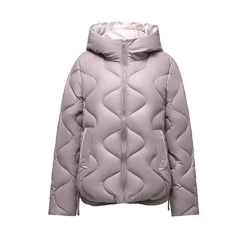 Damen isolierte Pufferjacke mit hohem Kragen und praktischen Reisverschlusstaschen Heidi-Mode