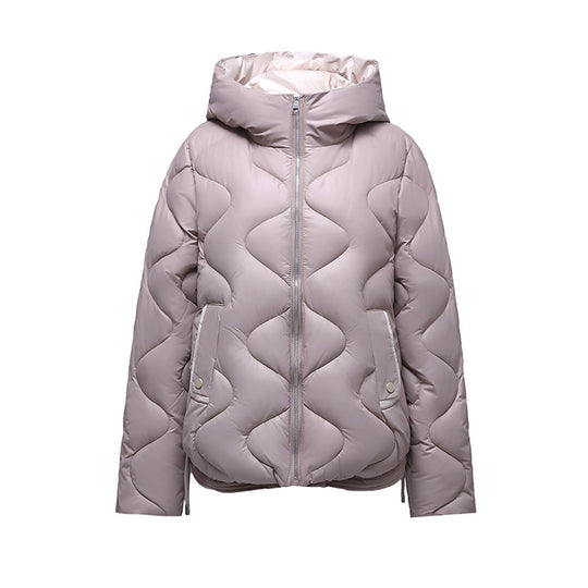 Damen isolierte Pufferjacke mit hohem Kragen und praktischen Reisverschlusstaschen Heidi-Mode