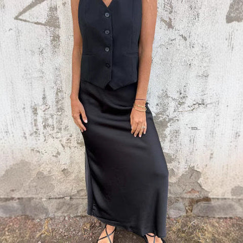 Damen Elegant geschnittene Weste Heidi-Mode